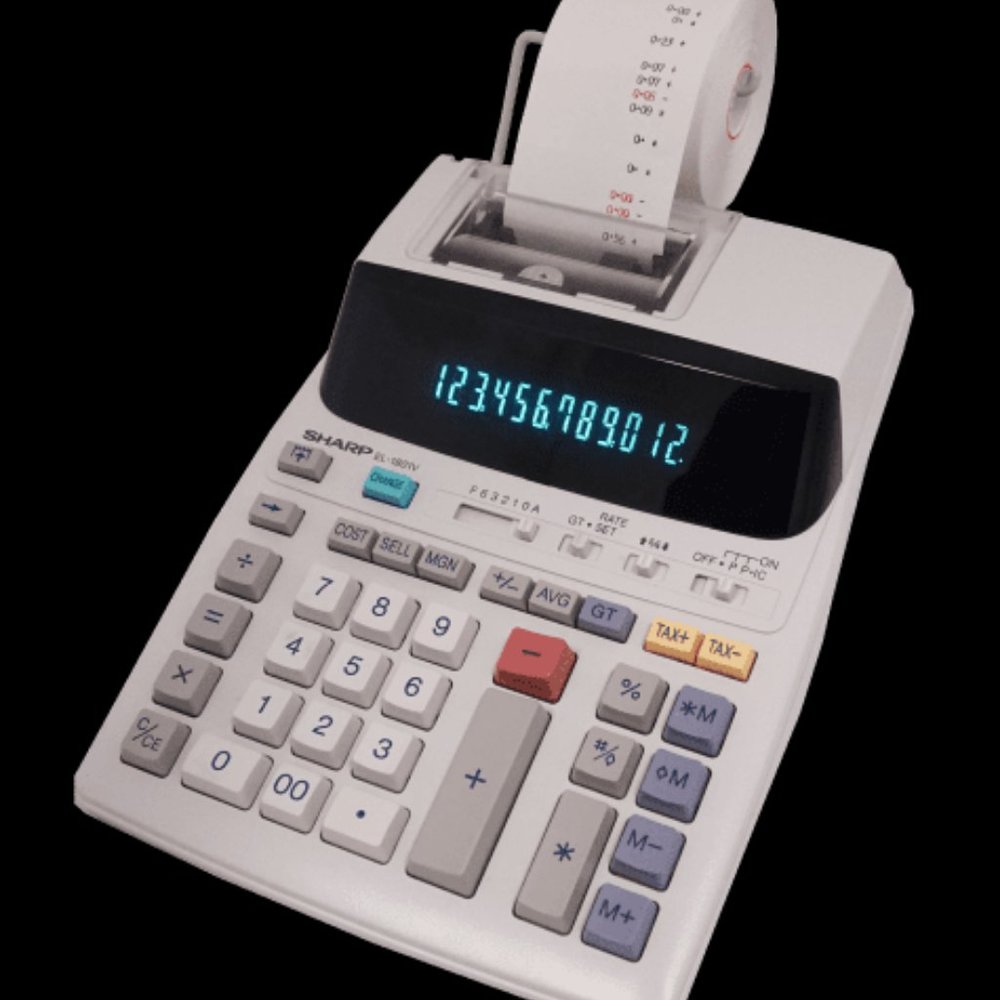 EL-1801V Two-Color Printing Calculator, Black and Red Print, 2.1 Lines per Secon